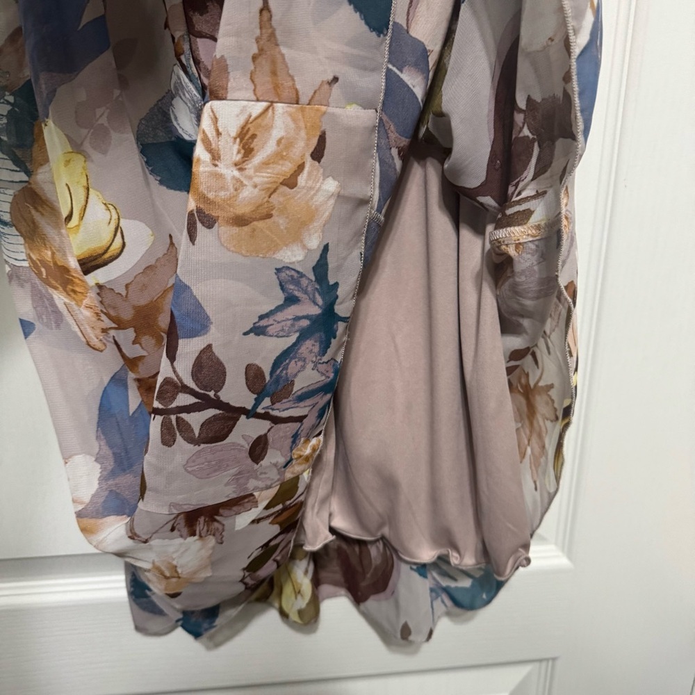 Chic Floral Midi Dress with V-Neck - Picture 9 of 12